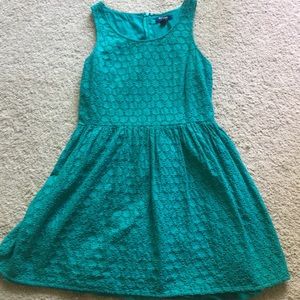 Old Navy Teal Eyelet Dress